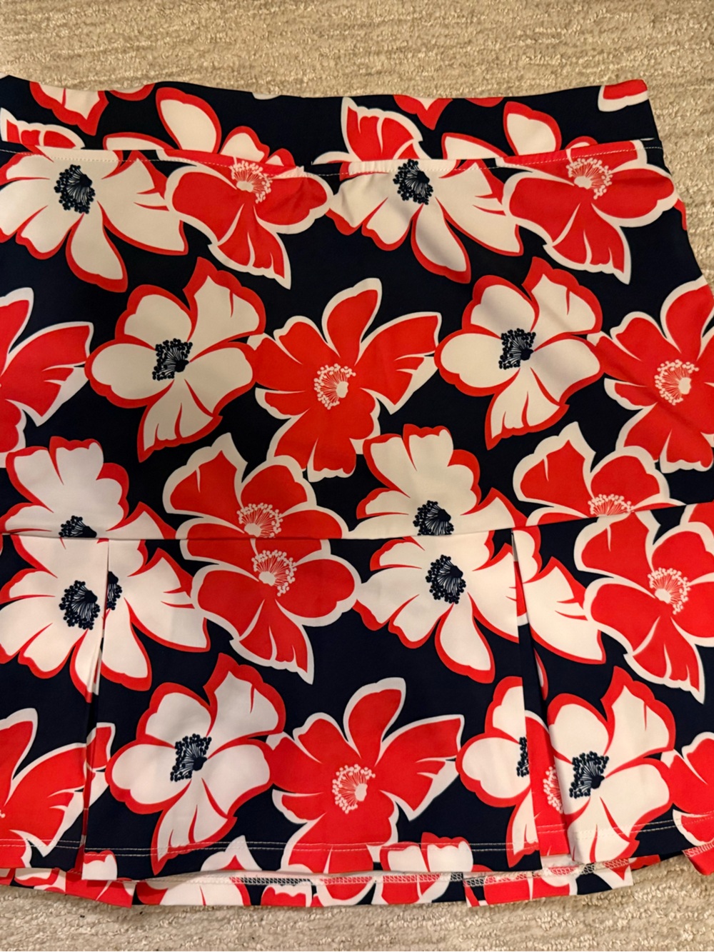 Navy Floral Stella Parker skort skirt women size medium